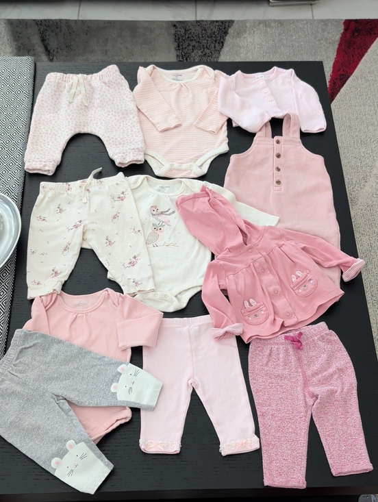 GAP Other - 10 Piece Baby Girl Lot 6 -12 Months Baby Gap Carter's Bunny Jacket Pants Onesies